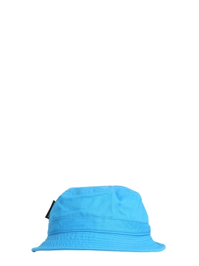 Shop Palm Angels Cotton Bucket Hat In Blue