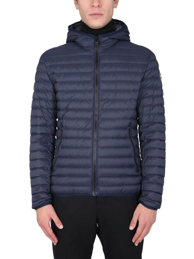 Shop Colmar Light Hooded Down Jacket In Blue