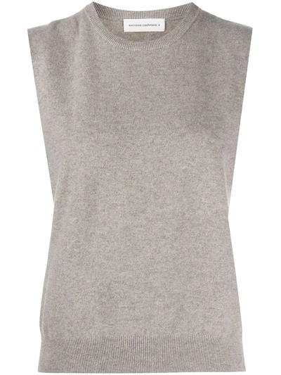 Shop Extreme Cashmere Sleeveless Cashmere Top In Grey
