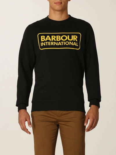 Shop Barbour Men's Sweatshirt In Black