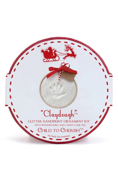 Child To Cherish Holiday Glitter Handprint Ornament Kit In Red