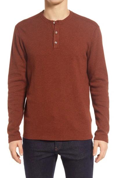 Shop Bonobos Thermal Knit Cotton Henley In Heather Timber