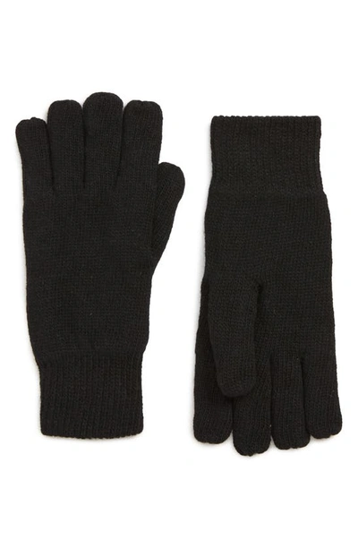 Barbour Carlton Stretch Wool Gloves In Black