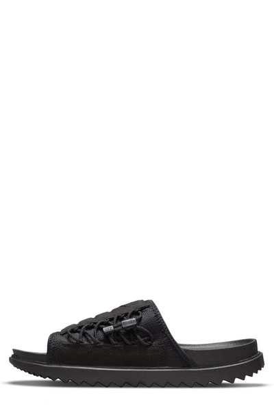 Shop Nike Asuna Slide Sandal In Black/ Black/ Black