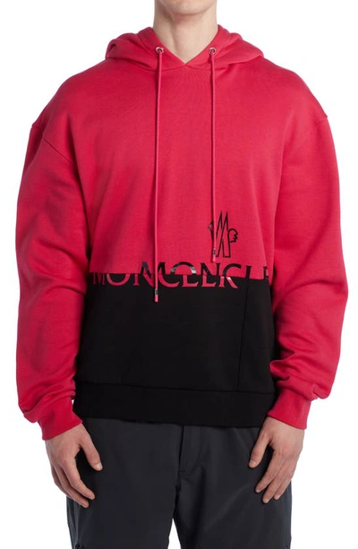 essentials colorblock logo oversized hoodie