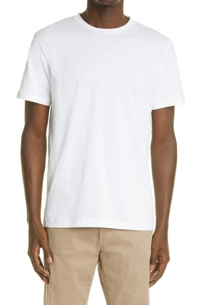 Shop Sunspel Riviera Organic Cotton T-shirt In White