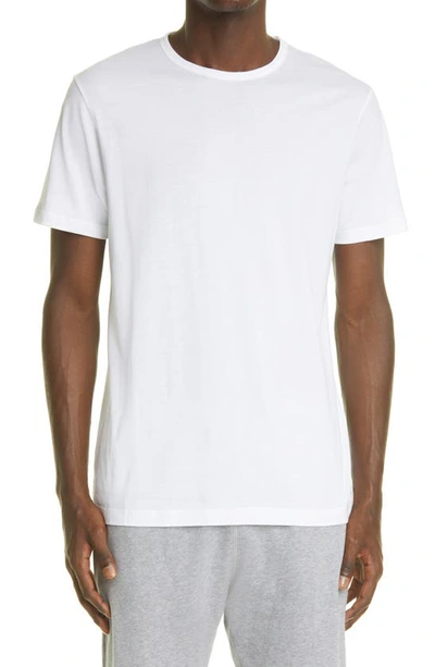 Shop Sunspel Crewneck T-shirt In White