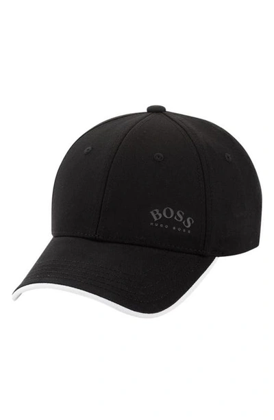 Shop Hugo Logo Baseball Cap In Black