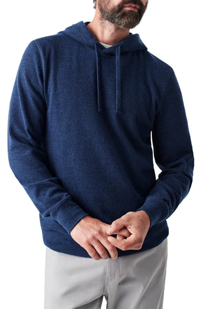 Shop Faherty Legend Pullover Hoodie In Navy Twill