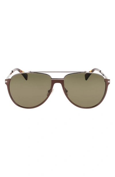 Shop Lanvin 60mm Gradient Aviator Sunglasses In Brown