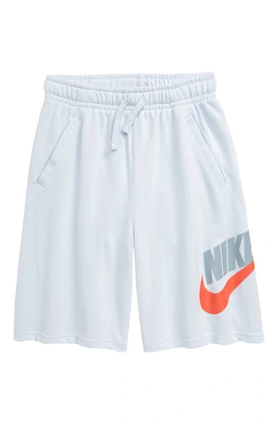 Shop Nike Kids' Sportswear Club Athletic Shorts (big Boy) In Football Grey/ Obsidian Mist