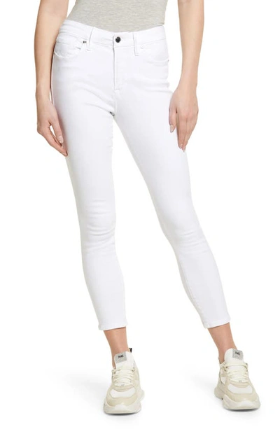 Shop Good American Good Legs High Waist Crop Skinny Jeans In White001