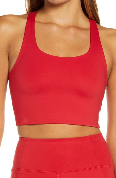 Girlfriend Collective + Net Sustain Paloma Recycled Stretch Sports Bra In Jester Red