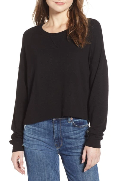 Shop Splendid Marathon Dream Sweatshirt In Black