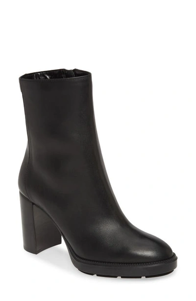 Shop Aquatalia Ines Weatherproof Block Heel Bootie In Black Calf