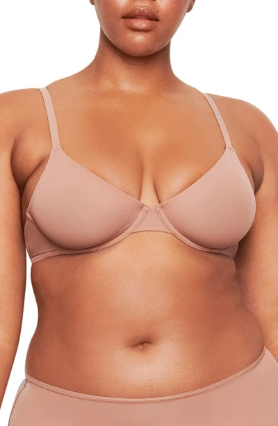 Skims Fits Everybody Unlined Underwire Bra In Rose Clay