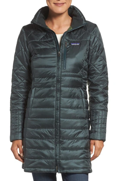 Shop Patagonia Radalie Water Repellent Insulated Parka In Carbon