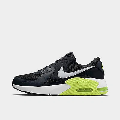 Shop Nike Men's Air Max Excee Casual Shoes In Black/volt/white