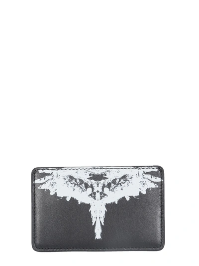 Shop Marcelo Burlon County Of Milan Leather Card Holder In Nero