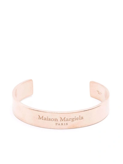 Shop Maison Margiela Bracelet In Rose Gold