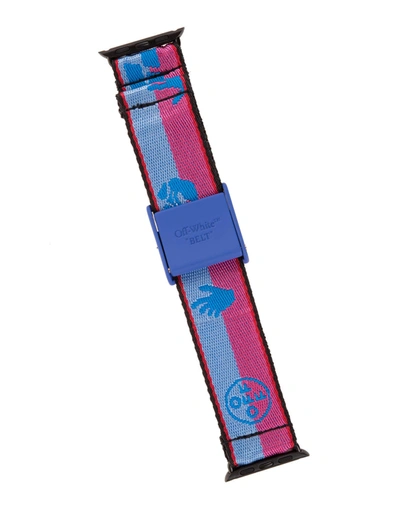 Shop Off-white Blue And Pink Industrial Belt Band In Pattern