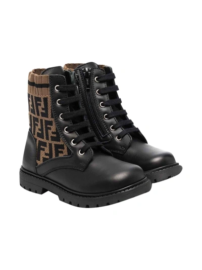 Shop Fendi Black Boots In Nero