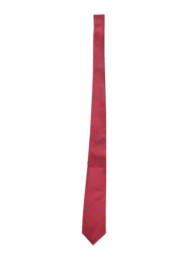 Shop Alexander Mcqueen Silk Tie In Rosso