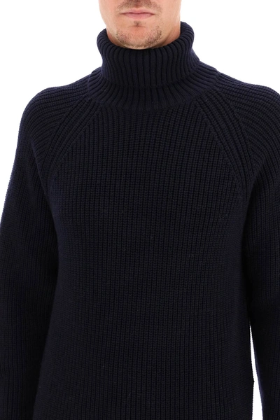 Shop Gm77 Turtleneck Wool Sweater In Blue