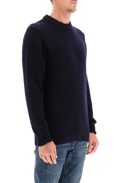 Shop Gm77 Extrafine Wool Crew Neck Sweater In Blue