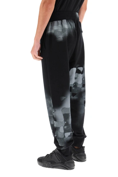 Shop A-cold-wall* Brush Stroke Print Sweatpants In Black,grey