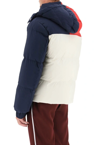 Shop Bel-air Athletics Academy Crest Color-block Puffer Jacket In White,red,blue