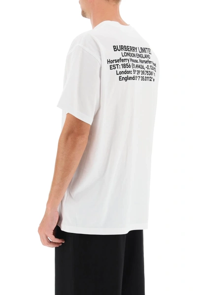 Shop Burberry Coordinates Print T-shirt In White,black