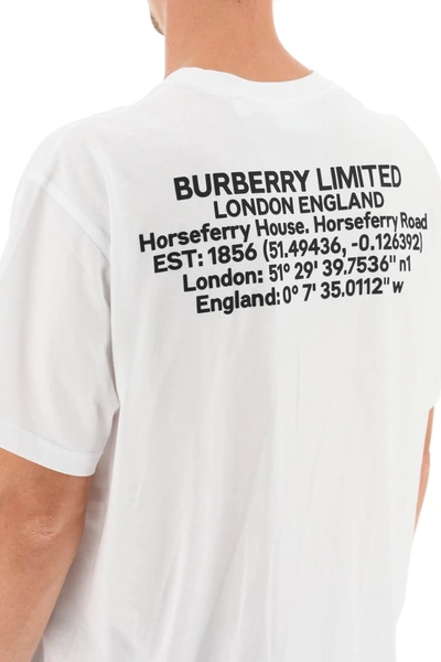 Shop Burberry Coordinates Print T-shirt In White,black