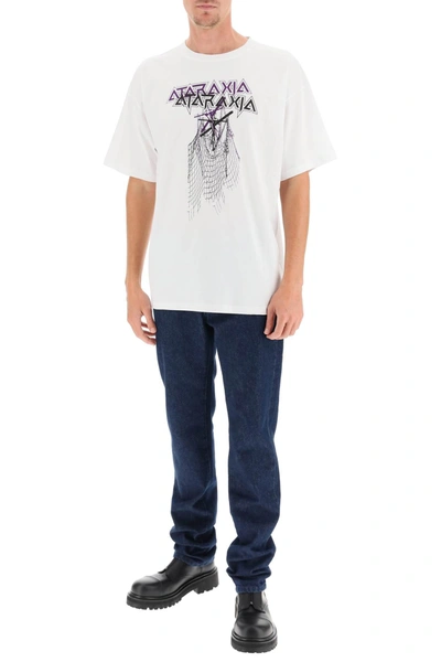 Shop Raf Simons Ataraxia Print T-shirt In White,purple
