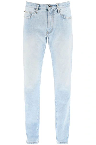 Shop Off-white Diag Slim Jeans In Blue