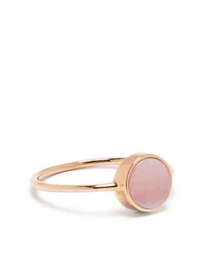 Shop Ginette Ny 18kt Rose Gold Mini Ever Mother-of-pearl Disc Ring