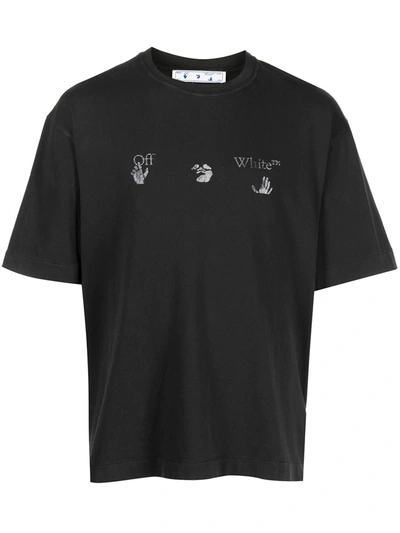 Shop Off-white Hands Off Logo T-shirt In Black