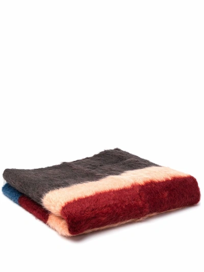 Shop Colville Striped Mohair Rug In Red