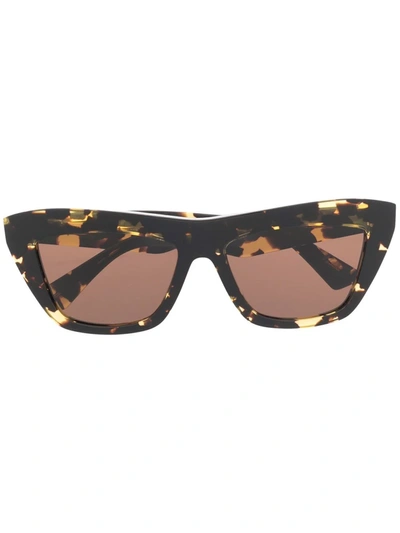Shop Bottega Veneta Cat-eye Sunglasses In Neutrals