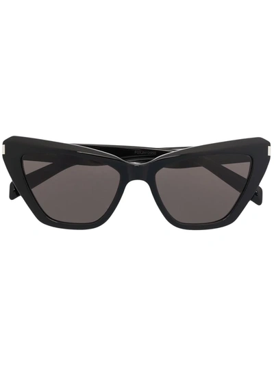 Saint Laurent Tinted Cat-eye Frame Sunglasses In Black