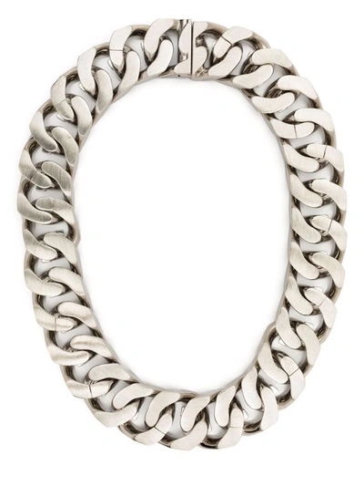 Shop Givenchy G Curb Chain Necklace In Silver