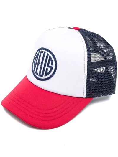 Deus Ex Machina Logo-embellished Mesh-panelled Cap In Blau