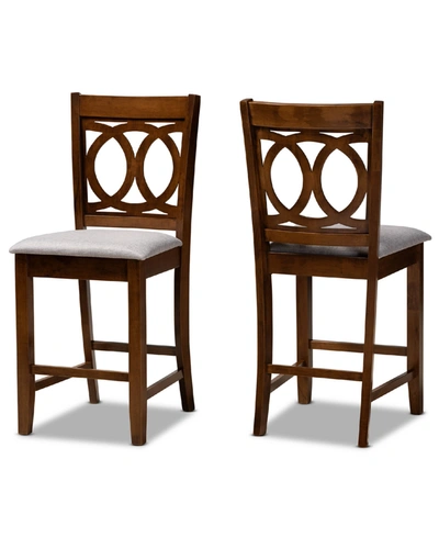 Shop Baxton Studio Lenoir Modern And Contemporary Fabric Upholstered 2 Piece Counter Height Pub Chair Set