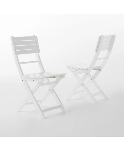 Shop Noble House Positano Outdoor Foldable Dining Chairs, Set Of 2