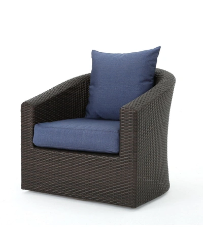 Shop Noble House Darius Outdoor Framed Swivel Club Chair With Cushions