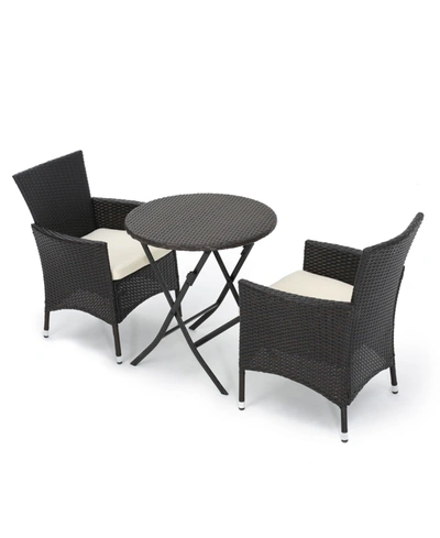 Shop Noble House Malaga Outdoor 3 Piece Bistro Set With Cushions