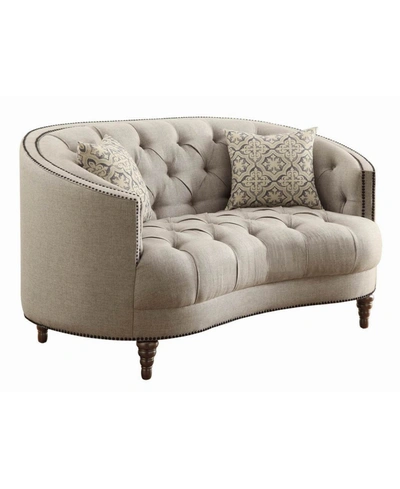 Shop Macy's Coaster Home Furnishings Avonlea Loveseat With Button Tufting