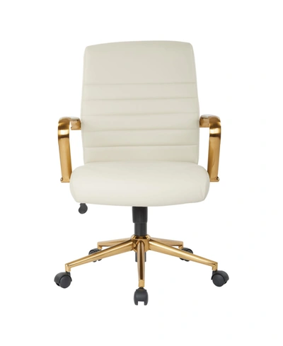 Shop Office Star Mid-back Faux Leather Chair With Arms And Base