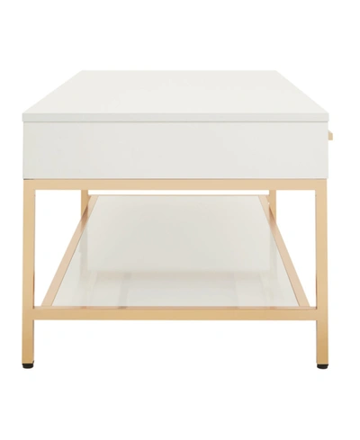 Shop Office Star Alios End Table With Gold Chrome Plated Base