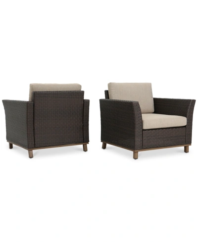 Shop Noble House Malibu Outdoor Club Chairs (set Of 2)